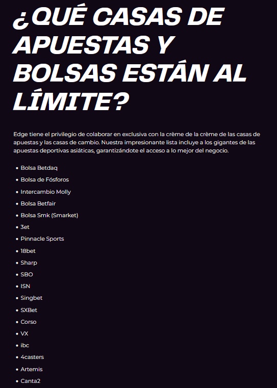 Lista de casas de apuestas